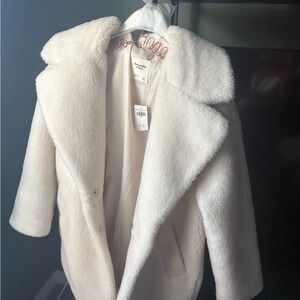 Abercrombie & Fitch White Pea Coat